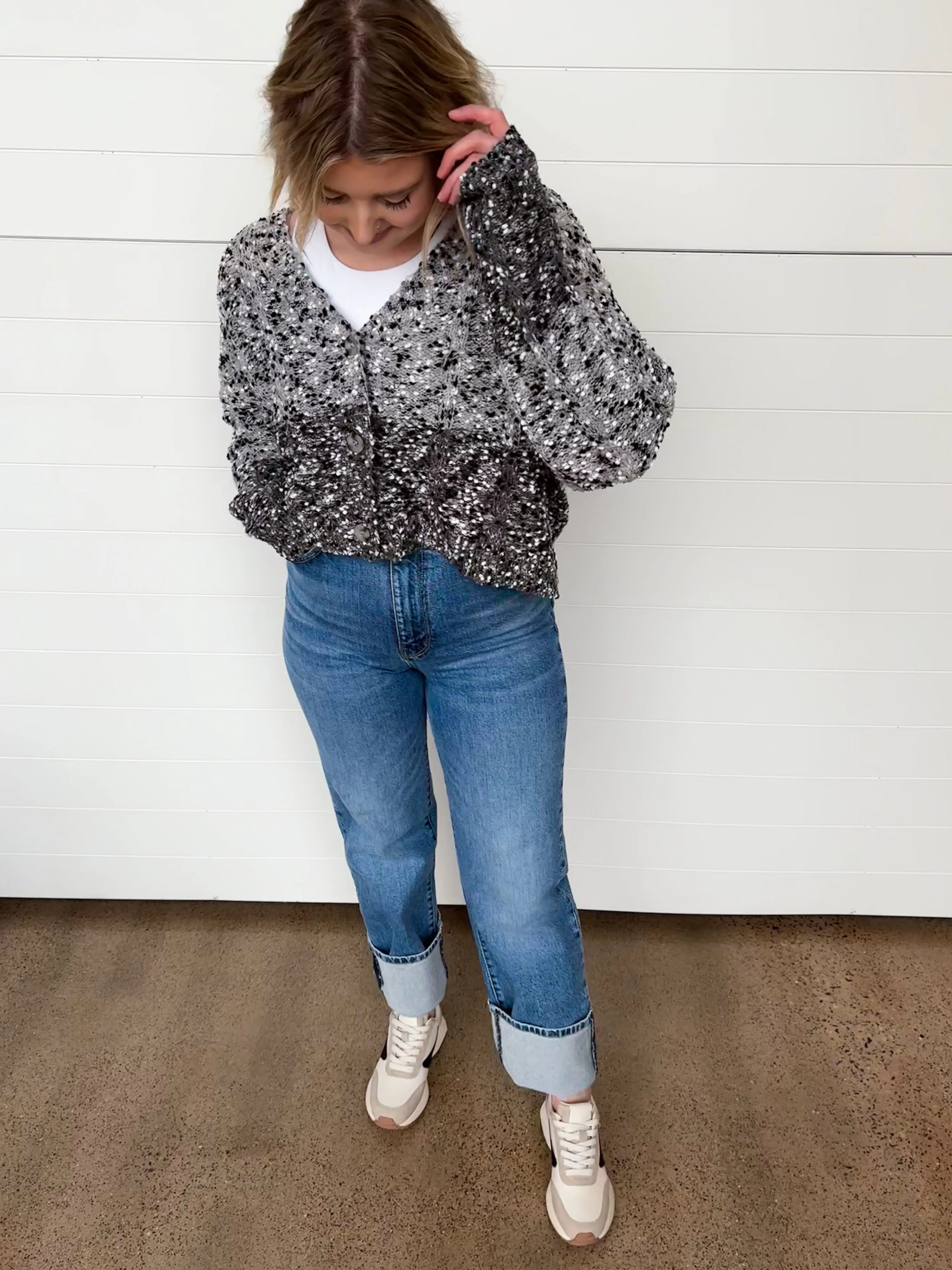 The Tanae Ombre Button Front Cardigan